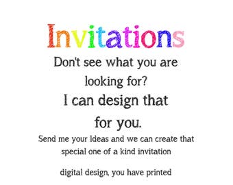 custom invitations etsy