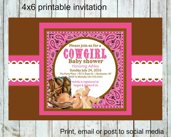 country baby shower invitations
