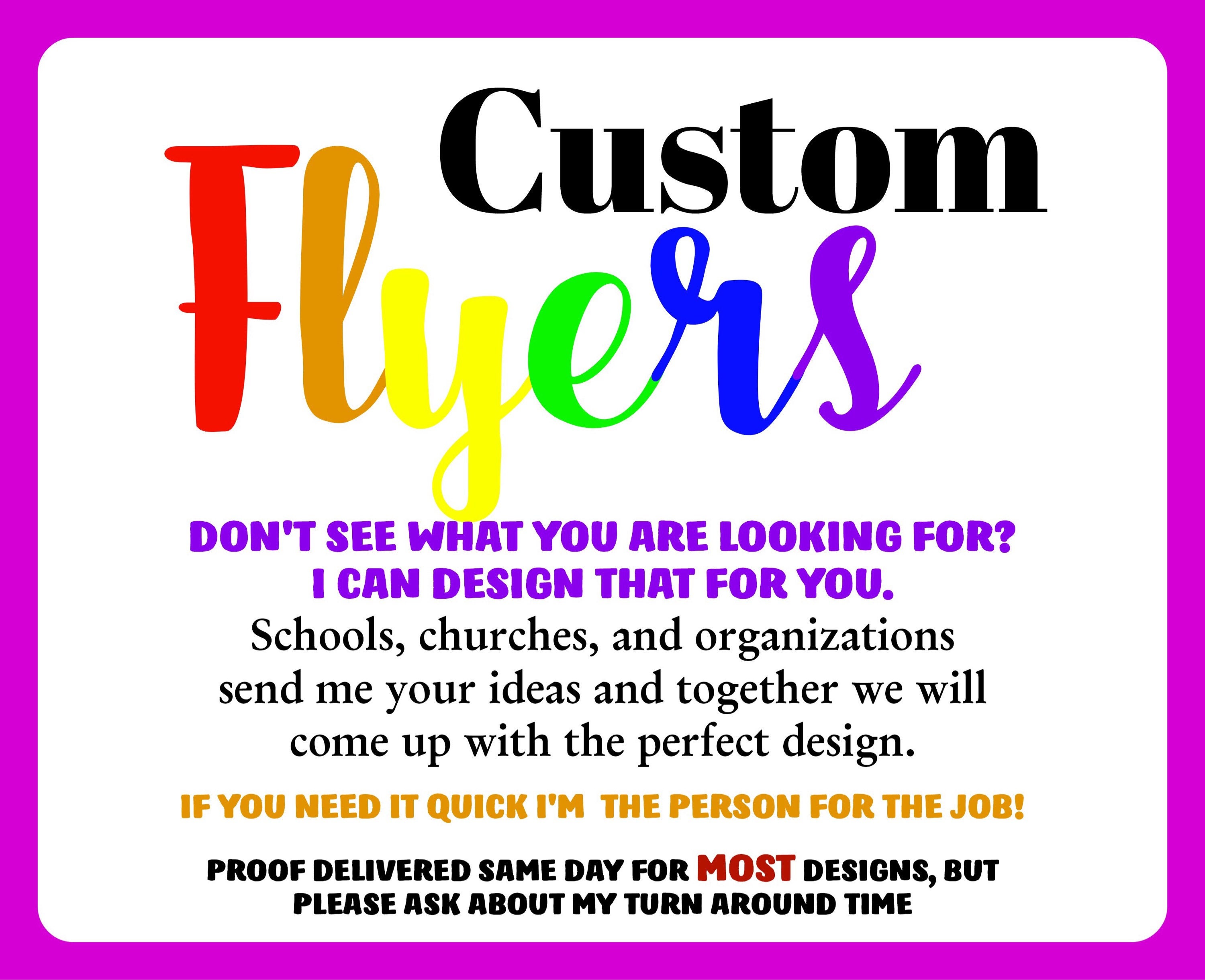 Custom flyer, custom digital flyer, design your own flyer, brochure ,…