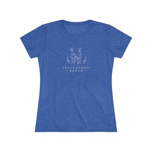 Peppergrass Ranch | Women's Tee Shirt White Logo | Alpaca Llama | Farm & Ranch T-Shirt