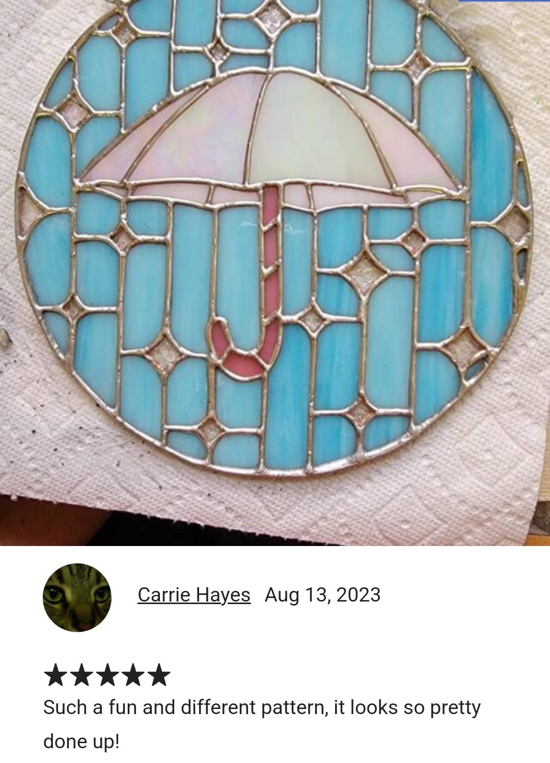 INSTANT DOWNLOAD Star Shower Stained Glass Pattern - Thumbnail 2