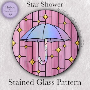 INSTANT DOWNLOAD Star Shower Stained Glass Pattern
