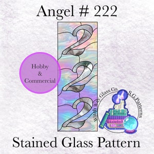 INSTANT DOWNLOAD Angel Number 222,Stained Glass Pattern