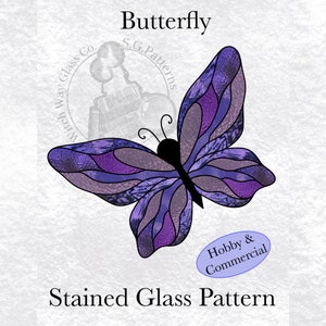 IINSTANT DOWNLOAD Butterfly Stained Glass Pattern