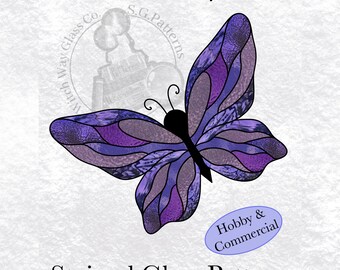 IINSTANT DOWNLOAD Butterfly Stained Glass Pattern