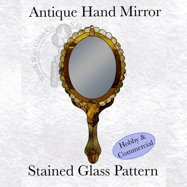 Antique Stained Glass Mirror Etsy