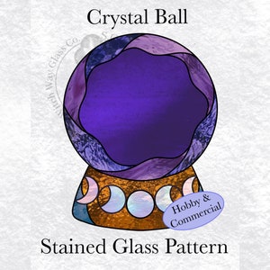 INSTANT DOWNLOAD Crystal Ball Stained Glass Pattern