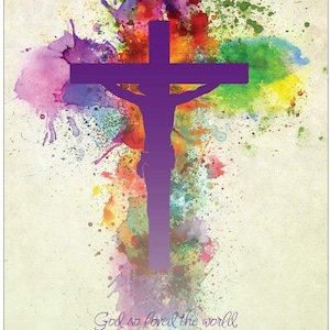 John 3:16 11&#39;&#39; x 17&#39;&#39; Inspirational Christian Poster-F63