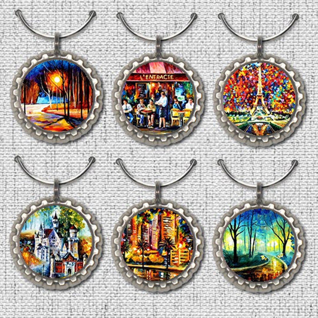 Wine Glass Charm Art Wine Charm Art Artistic Wine Charm Etsy