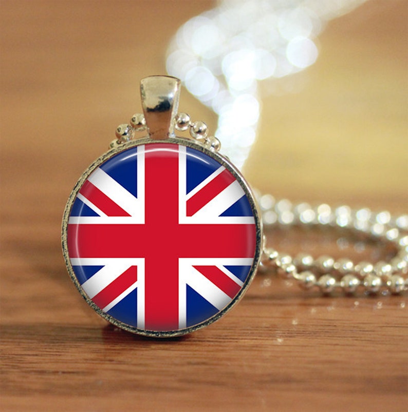 British Flag Pendant British Flag Keychain Bristish Flag Etsy