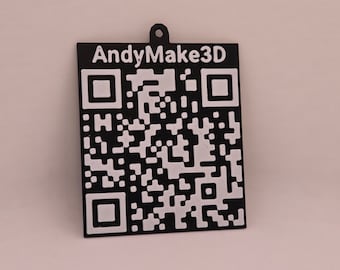 Custom 3D Printed QR Code Business Card: Website, WiFi, Contact Info