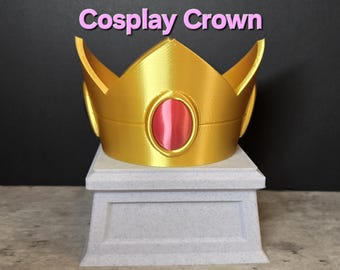 Princess Peach Super Mario Bros Cosplay Crown Replica With Removable Magnetic Hair/Wig Clip