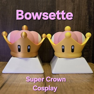 Bowsette Super Mario Bros Cosplay Kronen Nachbildung Mit Abnehmbarer Magnetischer Haar/Perücke Clip