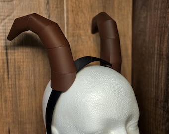 Goat Horns For Cosplay 3D Printed with Headband