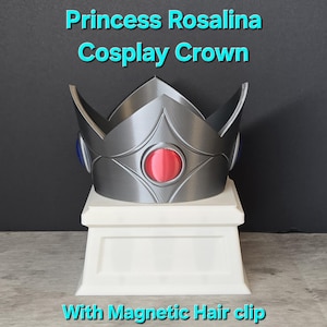 Princess Rosalina Super Mario Bros Cosplay Crown Replica With Removable Magnetic Hair/Wig Clip