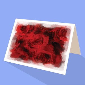 Red roses greeting card for someone special