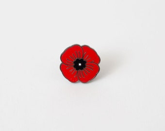 8Pcs Poppy Pin Badge Enamel red Flower Poppy Brooches Remembrance Memorial Gift