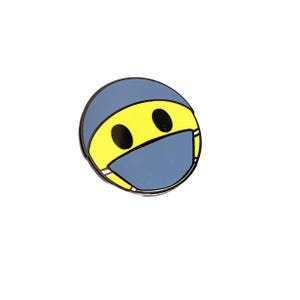Mask and cap happy face enamel pin, nurse gift, essential worker gift, EMT gift, CNA gift, doctor gift, RN gift, Medical assistant