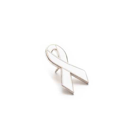 White Lung Cancer Ribbon - Openclipart