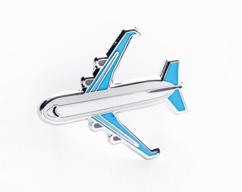 Airplane enamel pin, adventure pin, flight attendant gift, pilot gift, airplane lover gift