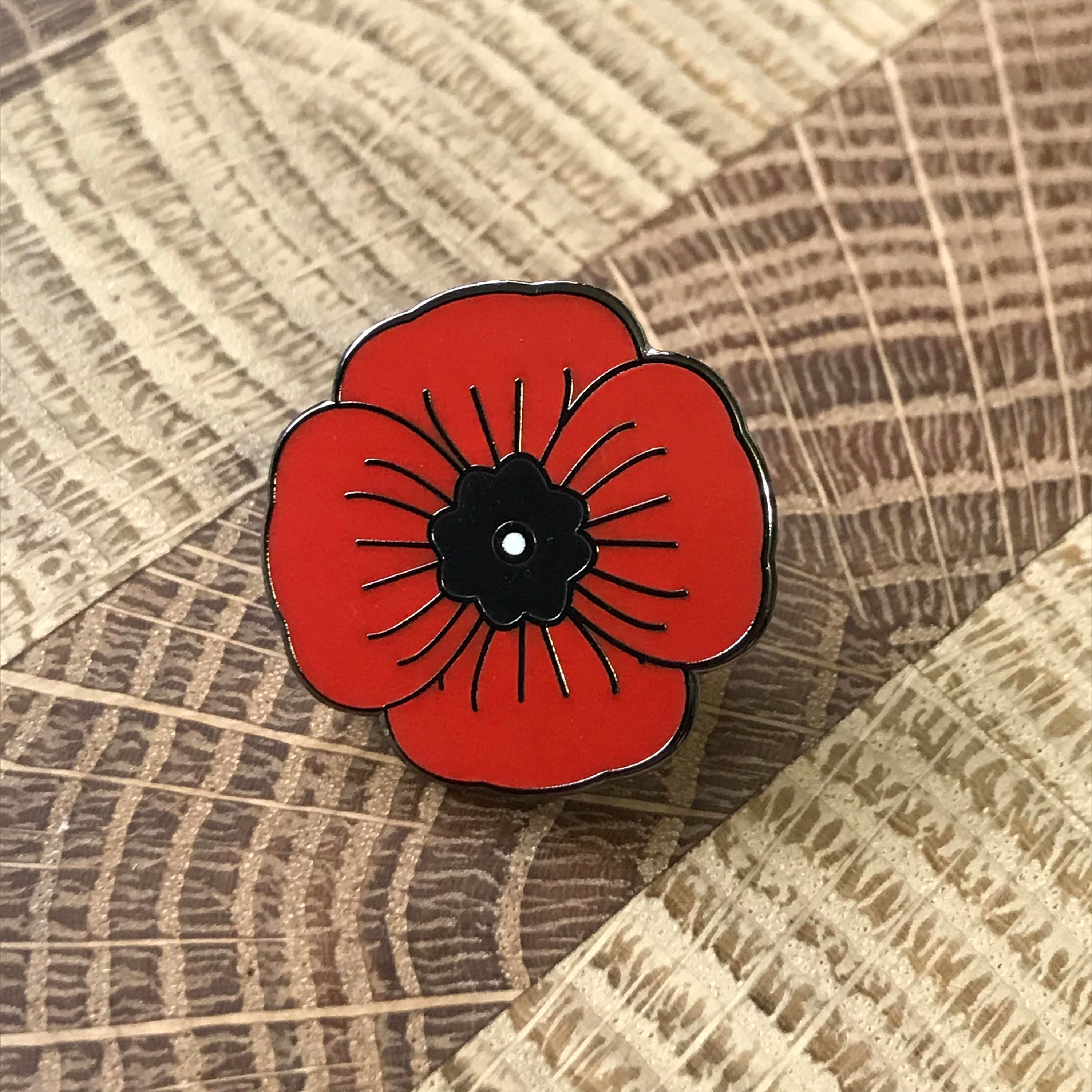 Memorial Poppy Enamel Lapel Pin Hat Pin WWI WWII World Etsy Australia