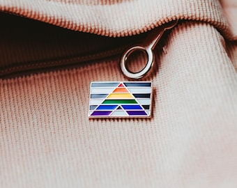 LGBTQ Ally Pride Flag Enamel Pin: Rainbow Equality Support