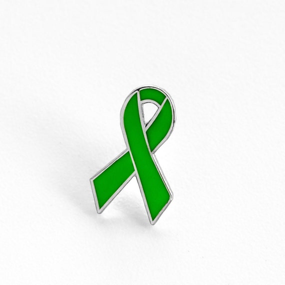 Lime Green Awareness Ribbon Pins Lyme Disease Lymphoma Muscular