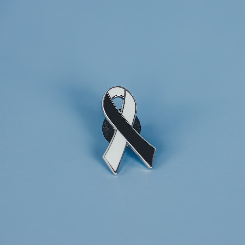 BPD awareness ribbon enamel pin V2 metal health awareness borderline personality disorder soft enamel