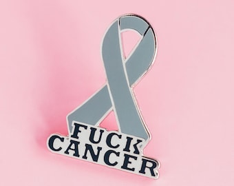 Gray Cancer Awareness Ribbon Pin - Brain Tumor Support