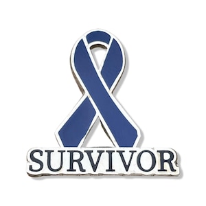 Awareness Ribbon Pin: Navy Enamel - Cancer and Chronic Illness Support
