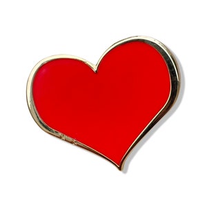 Red heart enamel pin - 1", kawaii pins, lapel pins, red pin, red heart, girl gift, love pin, heart association, heart disease