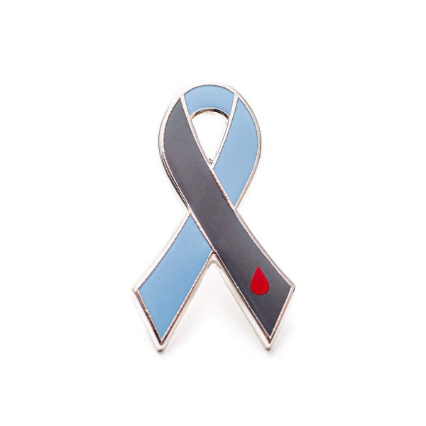 Diabetes awareness ribbon enamel pin, lapel pins