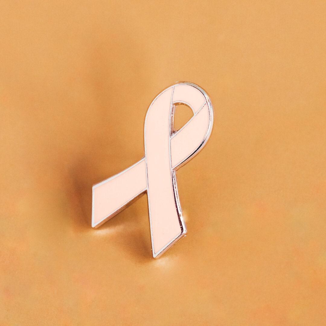 Peach Awareness Ribbon Pin: Uterine & Vaginal Cancer Support - Etsy