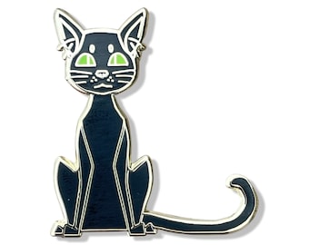 Black cat Halloween pins - kawaii pins, lapel pins, cat pin, kitty, cat gift, cat lover