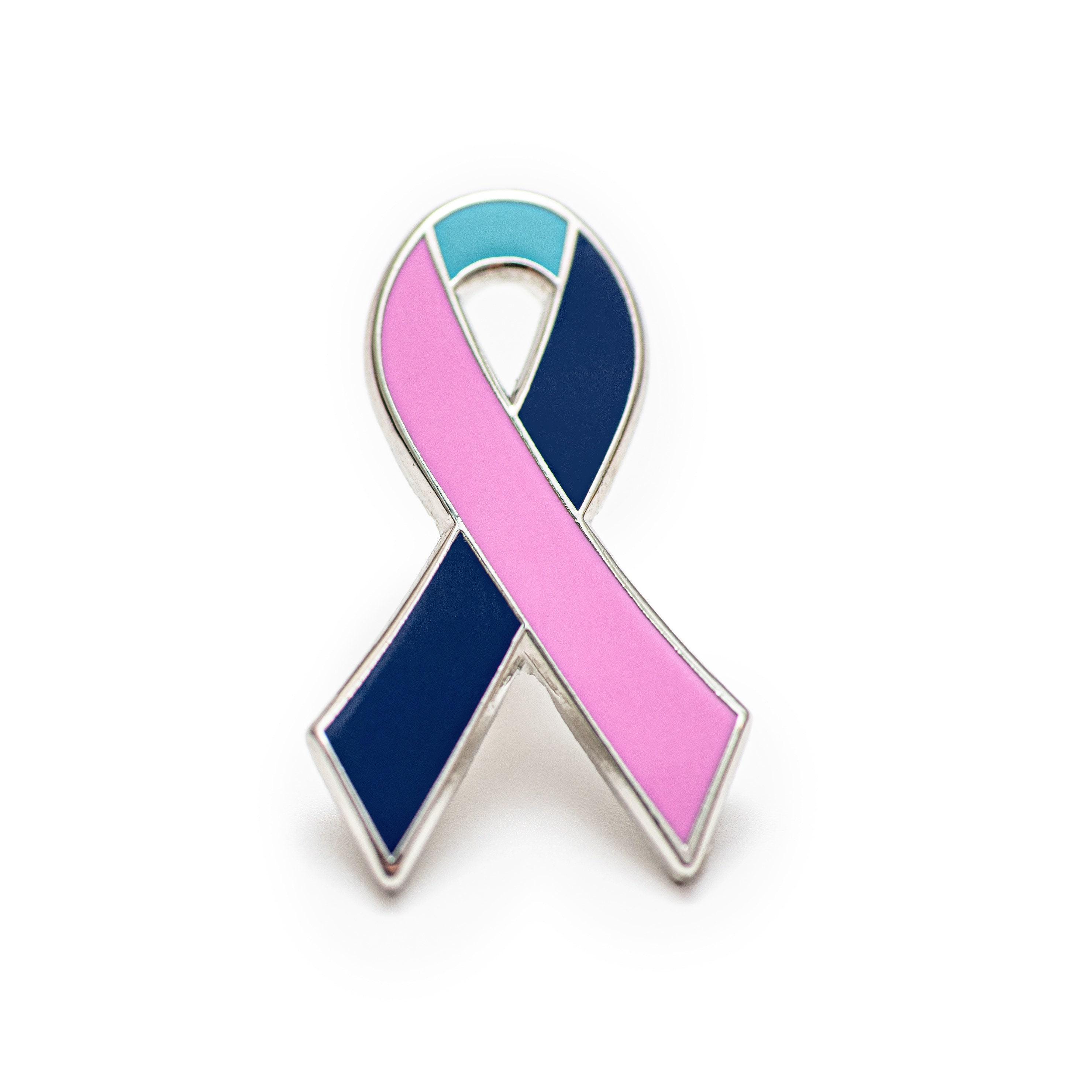 Thyroid Cancer Pin: Awareness Ribbon Enamel (1-inch, Butterfly Gland ...