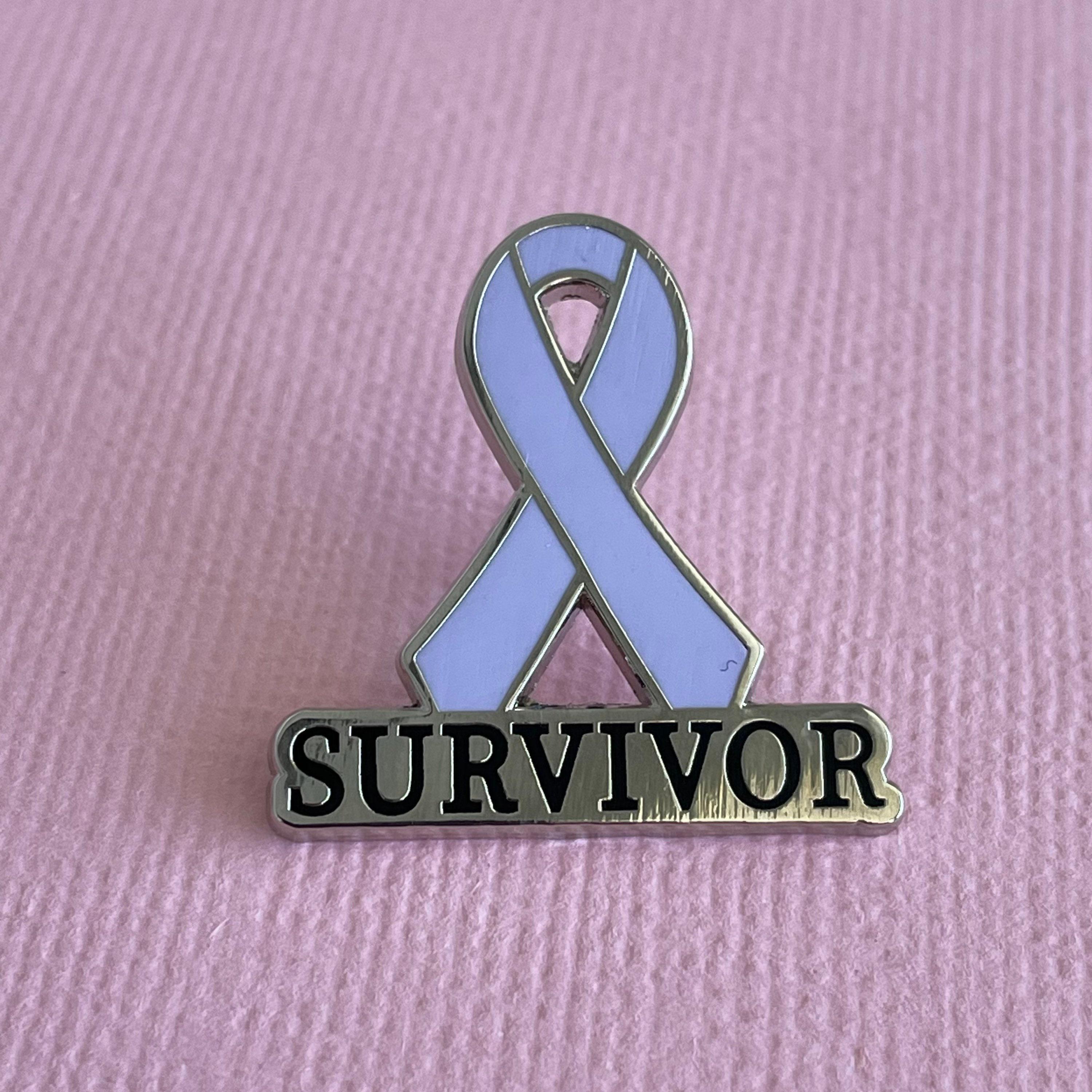 Violet Survivor Ribbon Enamel Pin: Cancer Awareness - Etsy