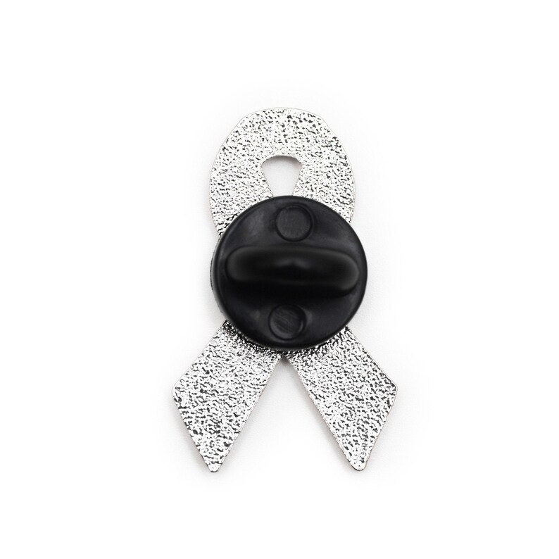Pink Ribbon, Enamel Pin | 1 Inch Single Post, Black Rubber Backing - Awareness Support Gift For Survivors image 5