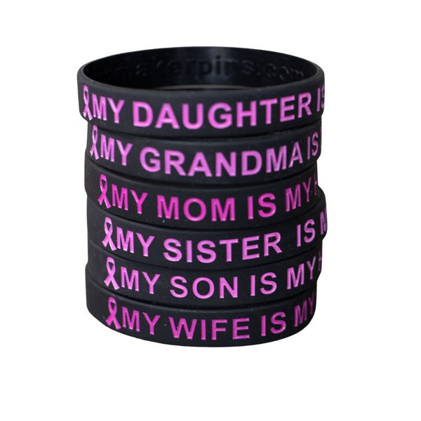Breast Cancer Awareness Paracord Bracelet - Pink Ribbon, Adjustable, Survival Jewelry - View #2