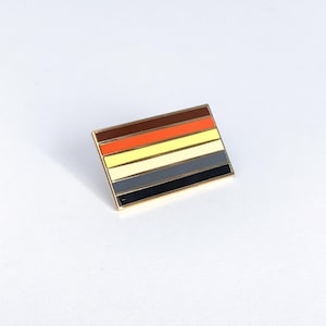 Bear Pride Flag Enamel Pin, LGBTQ Pride, Gay Pride, Bear Gift, Gay Pride Gift, Coming Out Gift, I Say Gay, Lapel Pins, Pride Pins, Hat Pins