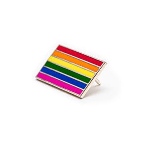 Rainbow Pride Flag Enamel Pin – LGBTQ Pin – Gay Pride Pin – Queer Pin – Six Stripe Pride Flag – LGBTQ+ Accessory – Pride Gift - Enamel Pin