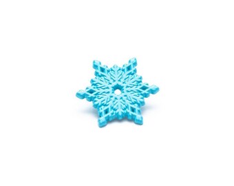 Pin de esmalte de copo de nieve azul claro: accesorio de solapa para el solsticio de invierno