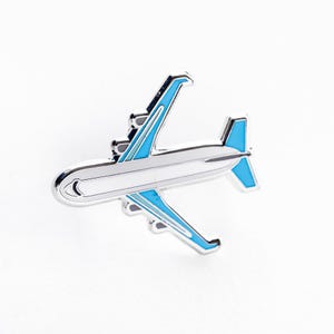 Airplane enamel pin, adventure pin, flight attendant gift, pilot gift, airplane lover gift