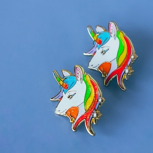 Unicorn Enamel Pin Collection – 8 Fantasy Designs, Choose Your Unicorn or Collect Them All