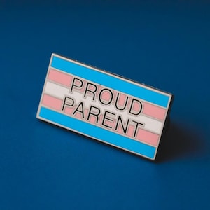 Transgender Proud Parent Pride Flag Enamel Pin