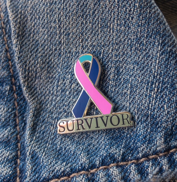 Cancer Awareness Pins Thyroid Cancer Awareness Ribbon Lapel Pins - 5 ...