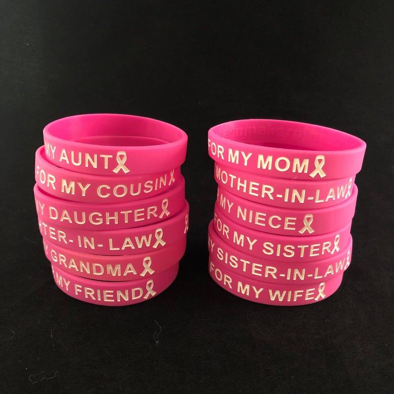 Pink Breast Cancer Awareness Silicone Wristband: Supporter Gift image 4