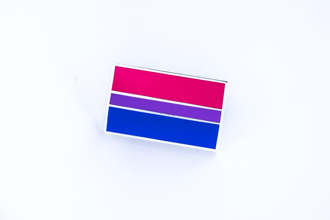 Bisexual Pride Flag Pin - Hard Enamel, Double Post - Etsy