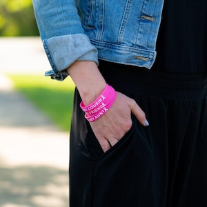 Pink Breast Cancer Awareness Silicone Wristband: Supporter Gift image 2