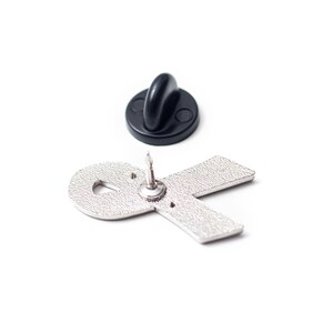 Pink Ribbon, Enamel Pin | 1 Inch Single Post, Black Rubber Backing - Awareness Support Gift For Survivors image 6