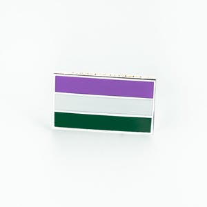 Genderqueer Pride Flag Pin - Hard Enamel Lapel or Hat Accessory